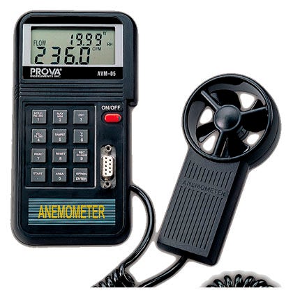 Termo Anemómetro con Medidor de Flujo de Aire - AVM07