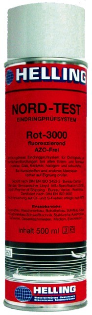Helling ROT3000 Aerosol Penetrante Rojo, NORD-TEST , 500ml.