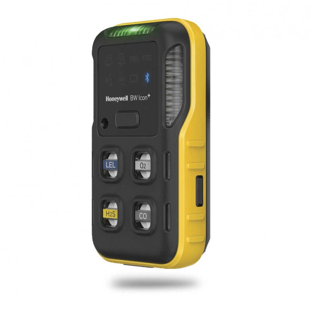 Detector de Gas, BW Icon+ %LEL(IR), O2, H2S, CO, Amarillo, Honeywell- BWICON+