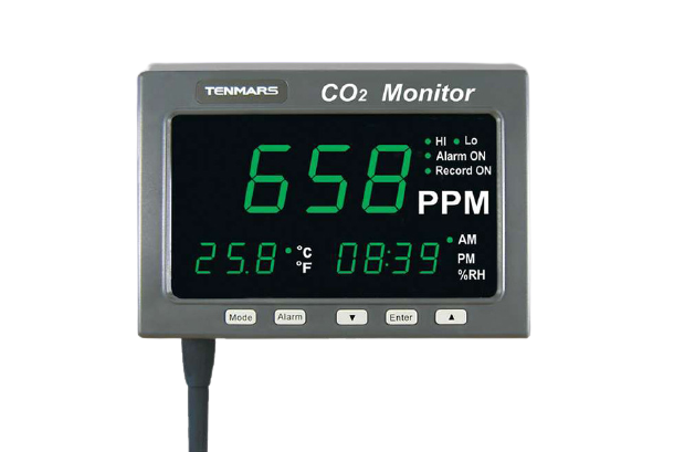 Medidor tipo Pantalla Termohigrómetro y CO2 - TM187