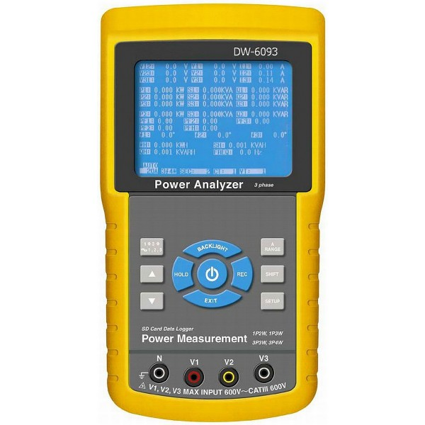 Analizador de potencia Trifásico - DW6093