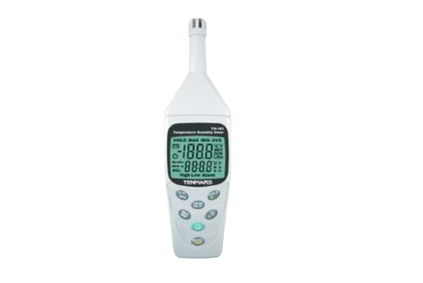 Medidor de temperatura/Humedad,temperatura de punto de rocío y bulbo húmedo, Sensor Integrado, Tenmars - TM183