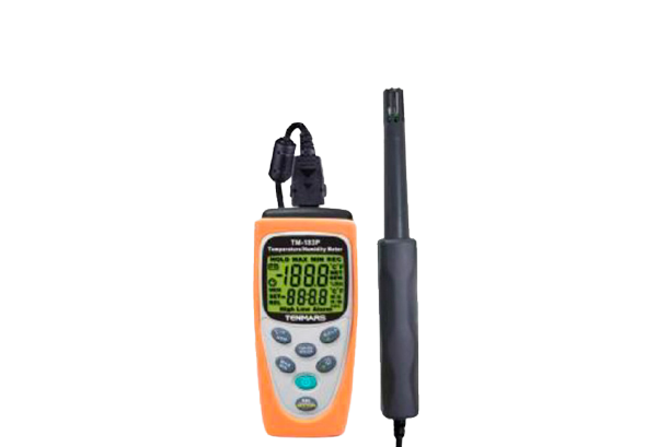 Medidor de temperatura/Humedad,temperatura de punto de rocío y bulbo húmedo, Sensor tipo Cable,Tenmars - TM183P