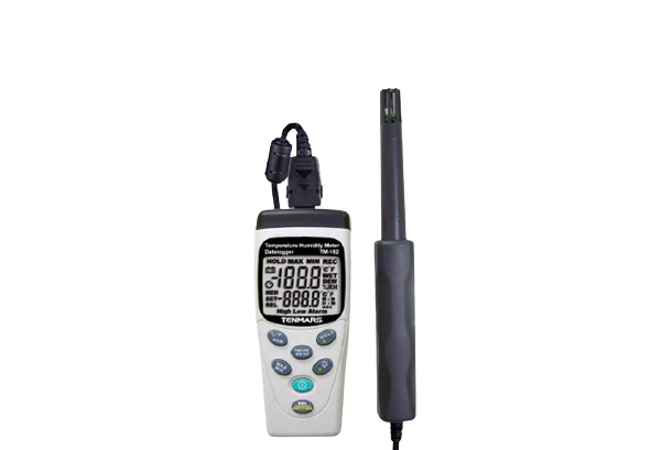 Medidor de temperatura/Humedad,temperatura de punto de rocío y bulbo húmedo, Sensor Integrado, Datalogger, Tenmars -TM182