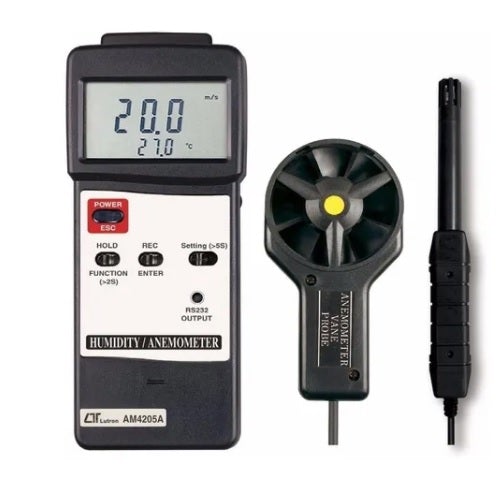 Termohigrómetro + Anemómetro - AM4205A